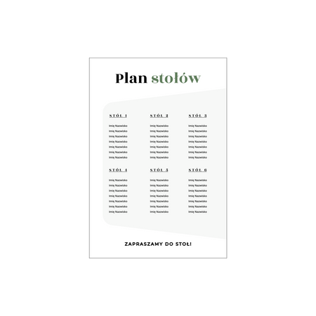 Plan stołów - Wesele #6